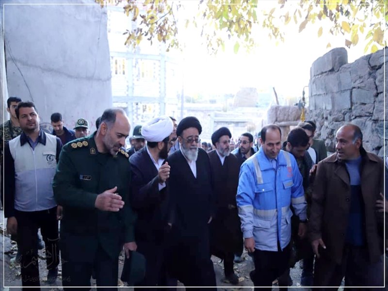 حضور حجت الاسلام والمسلمین آل هاشم در روستاهای زلزله زده سراب