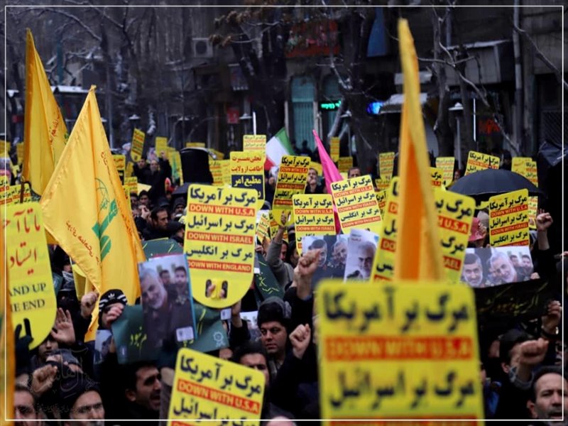 راهپیمایی مردم تبریز در حمایت از سپاه پاسداران و نیروهای مسلح
