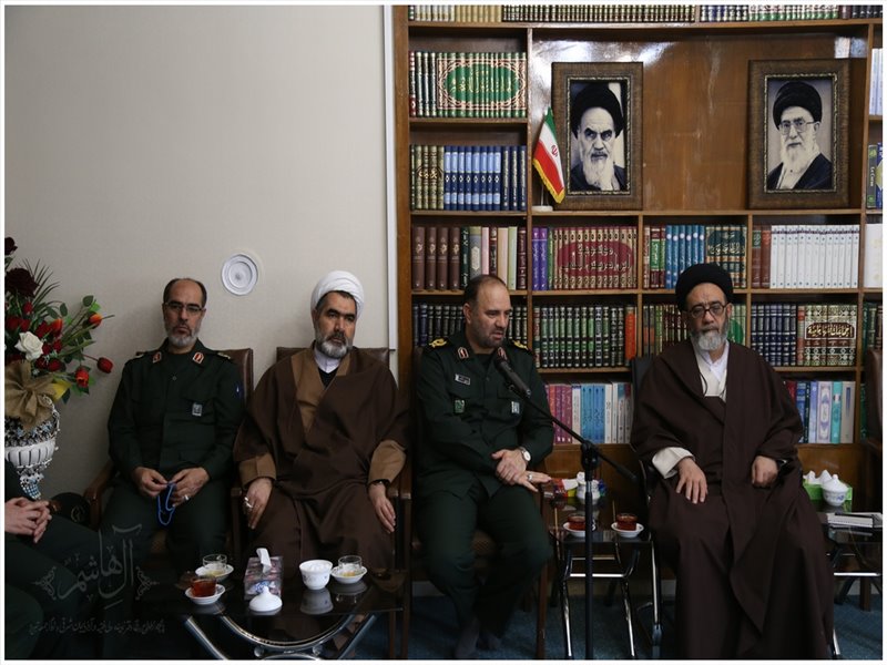 فرمانده جدید سپاه عاشورا با نماینده ولی فقیه در آذربایجان شرقی دیدار کرد
