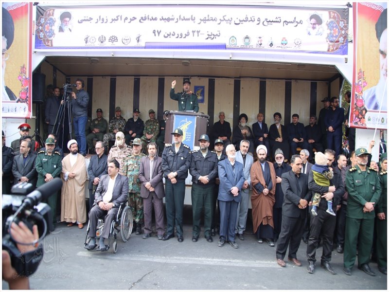 مراسم تشییع پیکر مطهر شهید زوار جنتی در تبریز