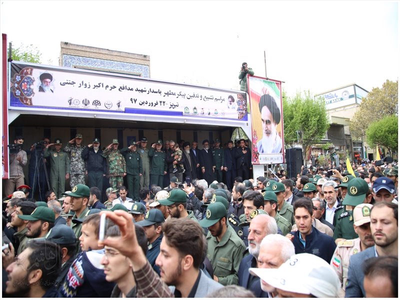 مراسم تشییع پیکر مطهر شهید زوار جنتی در تبریز