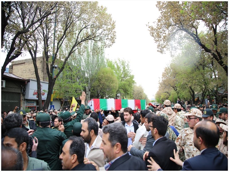 مراسم تشییع پیکر مطهر شهید زوار جنتی در تبریز