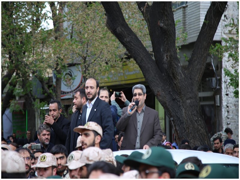 مراسم تشییع پیکر مطهر شهید زوار جنتی در تبریز