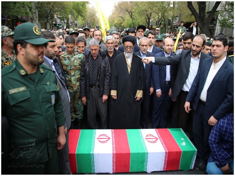 مراسم تشییع پیکر مطهر شهید زوار جنتی در تبریز