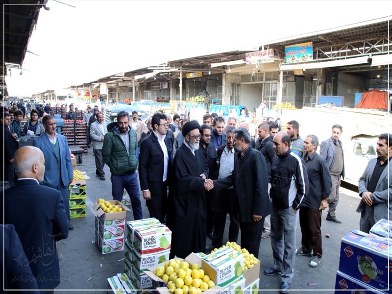 بازدید حجت الاسلام والمسلمین آل هاشم از میدان میوه و تره بار تبریز