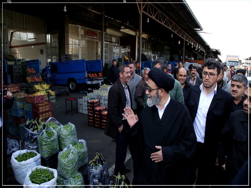 بازدید حجت الاسلام والمسلمین آل هاشم از میدان میوه و تره بار تبریز