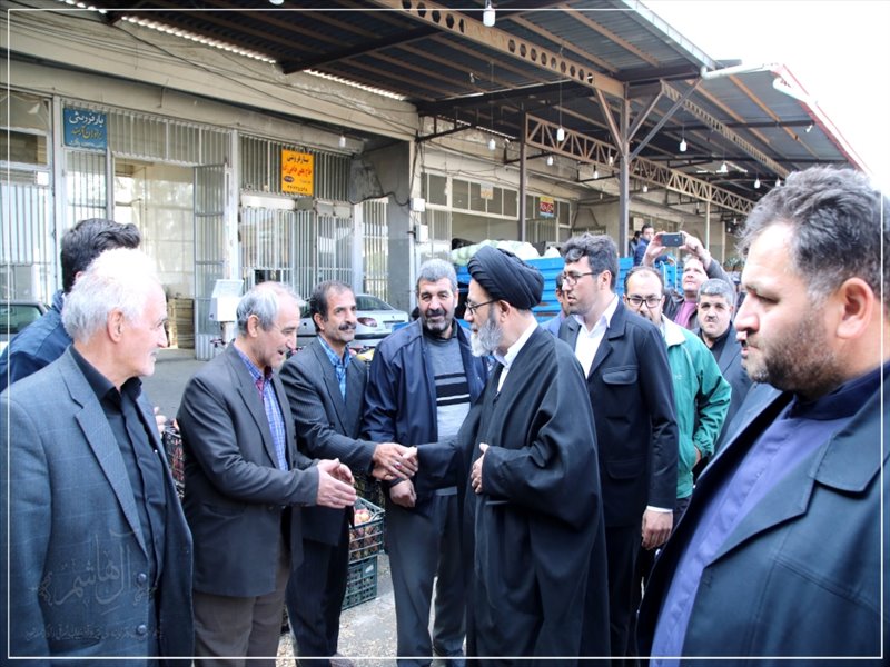 بازدید حجت الاسلام والمسلمین آل هاشم از میدان میوه و تره بار تبریز