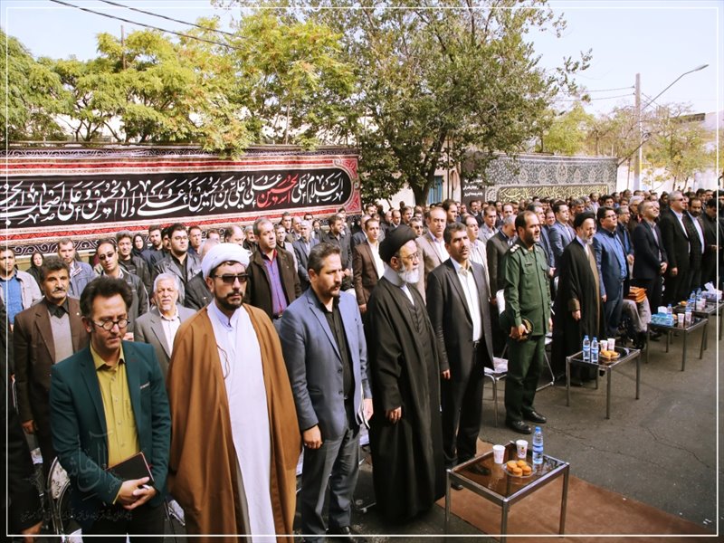 مراسم بدرقه کاروان شهدای شرکت واحد اتوبوسرانی شهرداری تبریز