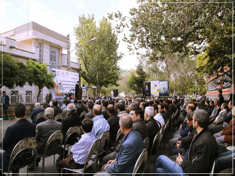 مراسم بدرقه کاروان شهدای شرکت واحد اتوبوسرانی شهرداری تبریز