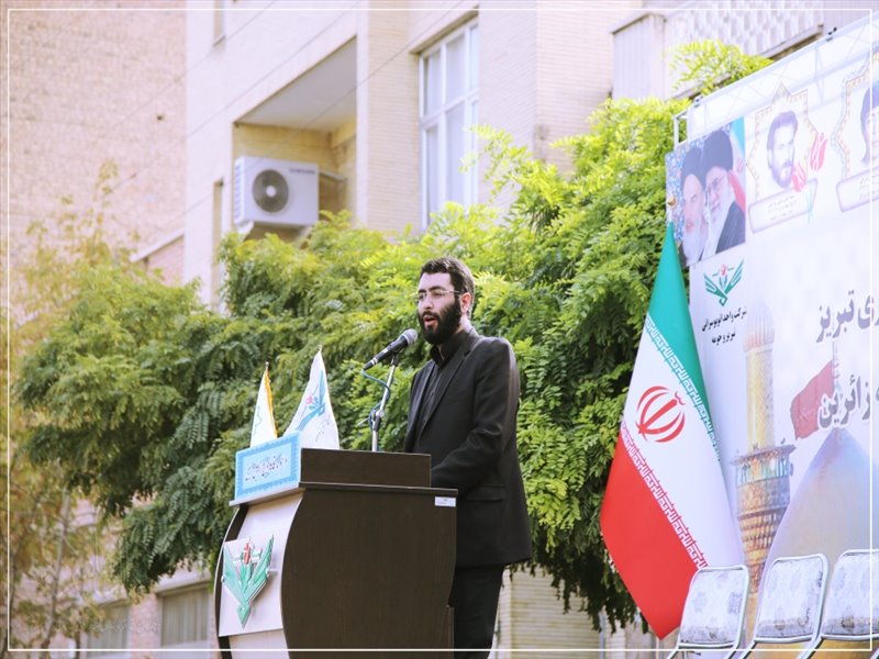 مراسم بدرقه کاروان شهدای شرکت واحد اتوبوسرانی شهرداری تبریز