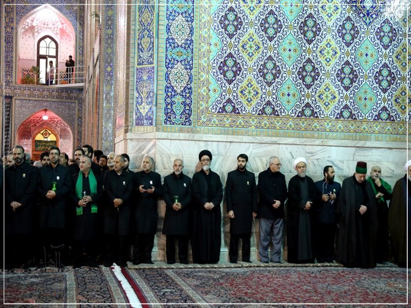 حضور امام جمعه تبریز در آیین سنتی خطبه خوانی حرم مطهر رضوی