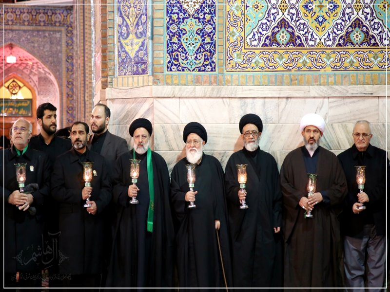 حضور امام جمعه تبریز در آیین سنتی خطبه خوانی حرم مطهر رضوی