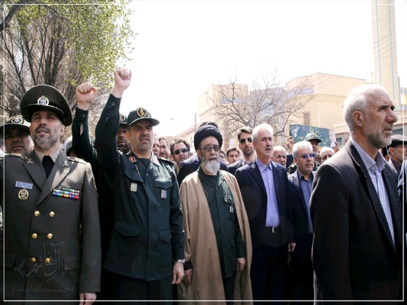 راهپیمایی نمازگزاران تبریزی در محکومیت تحریم سپاه