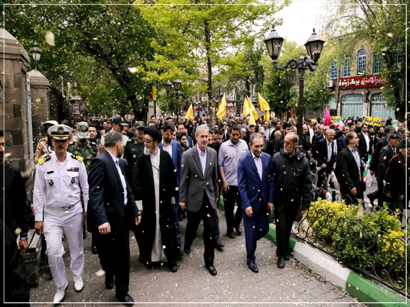 راهپیمایی مردم غیور تبریز در حمایت از بیانیه شورای عالی امنیت ملی
