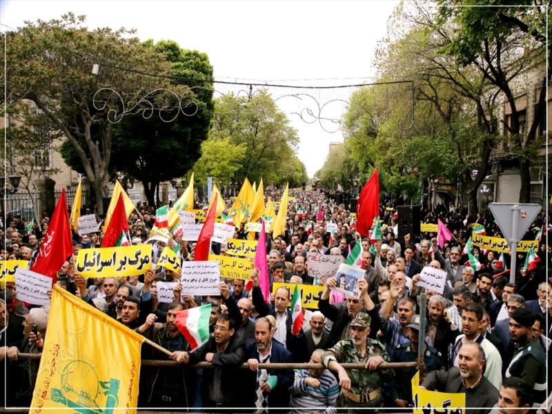 راهپیمایی مردم غیور تبریز در حمایت از بیانیه شورای عالی امنیت ملی
